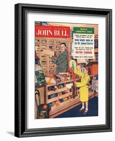 John Bull, Ties Salesman Salesmen Girls Gifts Shopping Mens Magazine, UK, 1957-null-Framed Premium Giclee Print