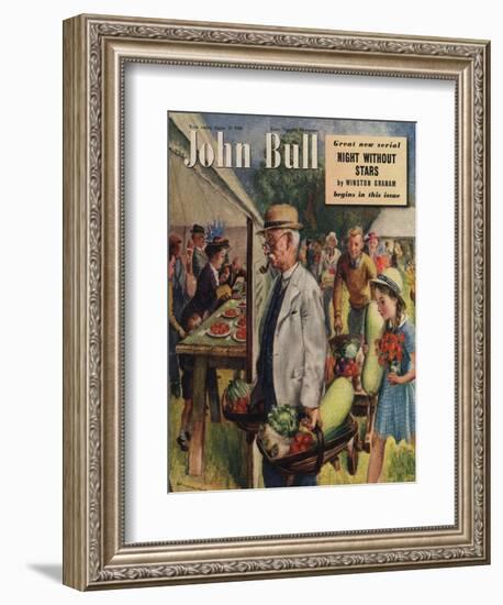 John Bull, Villages Fetes Vegetables Flowers Show Magazine, UK, 1949-null-Framed Giclee Print