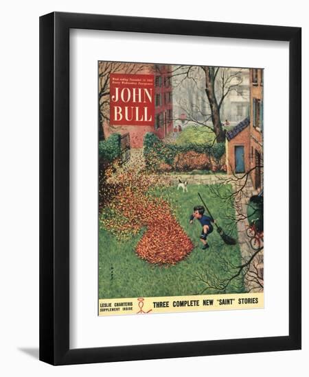 John Bull, Windy Autumn Dogs Magazine, UK, 1953-null-Framed Giclee Print