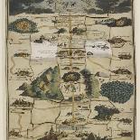 Jigsaw Puzzle of The Pilgrim's Progress Dissected, or a Complete View of Christian's Travels, 1790-John Bunyan-Framed Premier Image Canvas