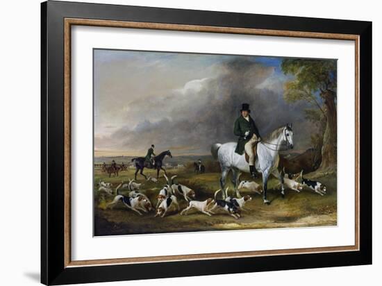 John Burgess of Clipstone, Nottinghamshire, on a Favourite Horse, with His Harriers-John Ferneley-Framed Giclee Print