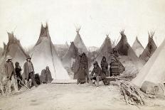 Lakota Tribal Village in 1891 by John Grabill, 1891 (Albumen Print)-John C H Grabill-Giclee Print