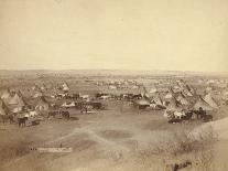 Lakota Tribal Village in 1891 by John Grabill, 1891 (Albumen Print)-John C H Grabill-Giclee Print