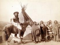 Lakota Tribal Village in 1891 by John Grabill, 1891 (Albumen Print)-John C H Grabill-Giclee Print