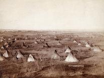 Lakota Tribal Village in 1891 by John Grabill, 1891 (Albumen Print)-John C H Grabill-Giclee Print