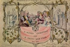 Christmas Card, Example of the First Known Christmas Card Being Used, 1843-John Callcott Horsley-Framed Giclee Print