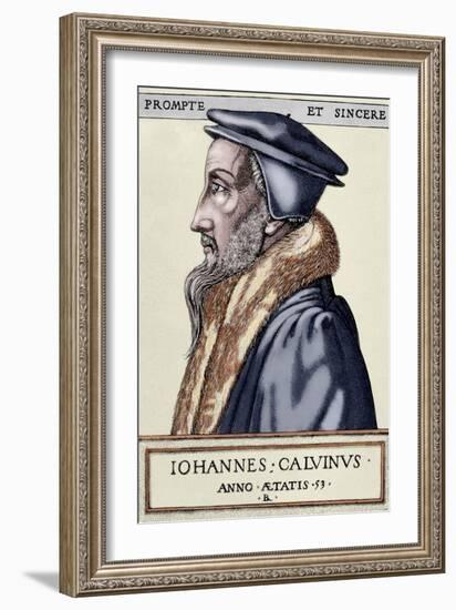 John Calvin (1509-1564). French Theologian and Pastor during the Protestant Reformation.-Tarker-Framed Giclee Print