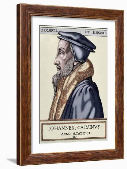 John Calvin (1509-1564). French Theologian and Pastor during the Protestant Reformation.-Tarker-Framed Giclee Print