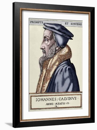 John Calvin (1509-1564). French Theologian and Pastor during the Protestant Reformation.-Tarker-Framed Giclee Print