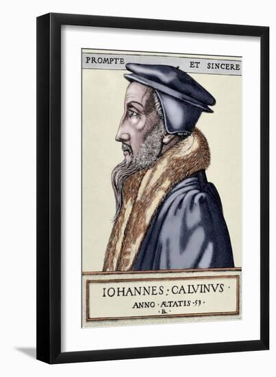 John Calvin (1509-1564). French Theologian and Pastor during the Protestant Reformation.-Tarker-Framed Giclee Print