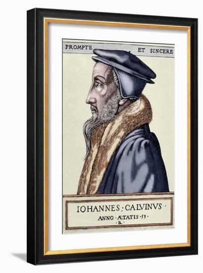 John Calvin (1509-1564). French Theologian and Pastor during the Protestant Reformation.-Tarker-Framed Giclee Print