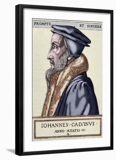 John Calvin (1509 1564). French Theologian and Pastor During the Protestant Reformation-null-Framed Giclee Print