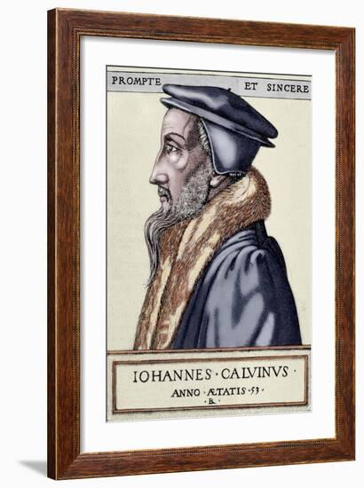 John Calvin (1509 1564). French Theologian and Pastor During the Protestant Reformation-null-Framed Giclee Print