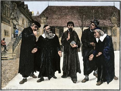 John Calvin and the Four Syndics Founding the Seminary Which Became the  College of Geneva, 1559' Giclee Print | Art.com