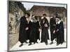John Calvin and the Four Syndics Founding the Seminary Which Became the College of Geneva, 1559-null-Mounted Giclee Print