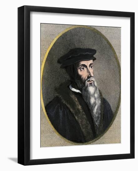 John Calvin Portrait-null-Framed Giclee Print