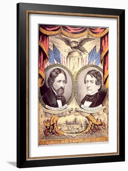 John Charles Fremont's Republican Party Poster, 1856 (Colour Litho)-American-Framed Giclee Print