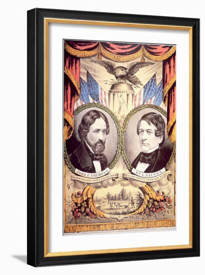 John Charles Fremont's Republican Party Poster, 1856 (Colour Litho)-American-Framed Giclee Print