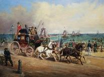 A Stagecoach Settting Out-John Charles Maggs-Framed Giclee Print