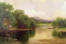 Landscape with Bridge over a Stream-John Clayton Adams-Framed Giclee Print