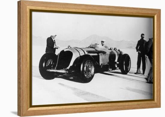 John Cobb in His Napier-Railton, Bonneville Salt Flats, Utah, USA, C1935-C1936-null-Framed Premier Image Canvas