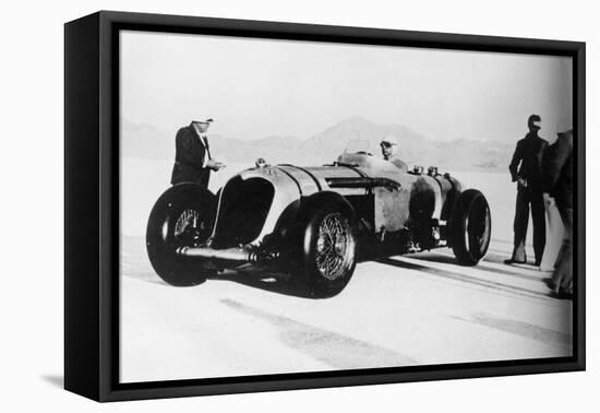 John Cobb in His Napier-Railton, Bonneville Salt Flats, Utah, USA, C1935-C1936-null-Framed Premier Image Canvas