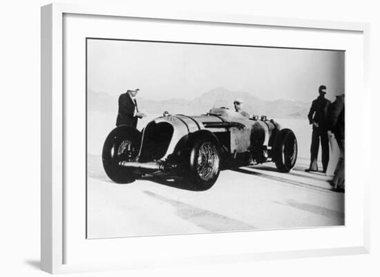 John Cobb in His Napier-Railton, Bonneville Salt Flats, Utah, USA, C1935-C1936-null-Framed Photographic Print