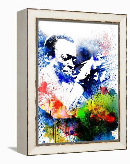 John Coltrane Watercolor-Jack Hunter-Framed Stretched Canvas