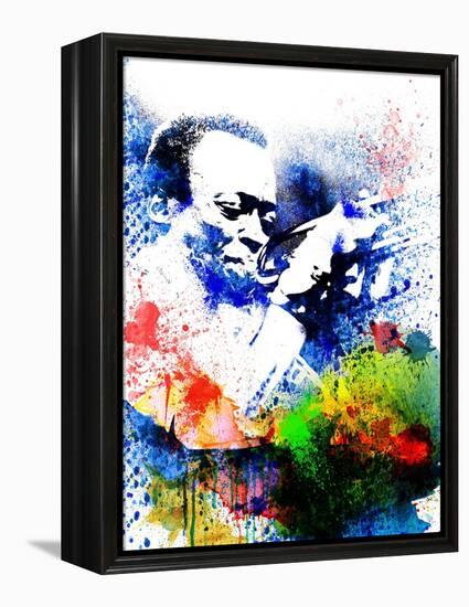 John Coltrane Watercolor-Jack Hunter-Framed Stretched Canvas