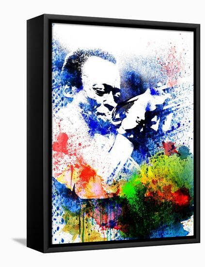 John Coltrane Watercolor-Jack Hunter-Framed Stretched Canvas