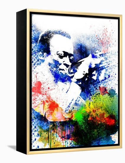 John Coltrane Watercolor-Jack Hunter-Framed Stretched Canvas