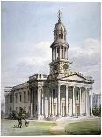 Church of St Michael, Crooked Lane and Part of Crooked Lane, City of London, C1815-John Coney-Mounted Giclee Print