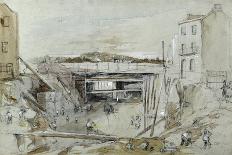 Construction of the Kilsby Tunnel on the London and Birmingham Railway, July 1839-John Cooke Bourne-Framed Premier Image Canvas