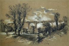 The Blatchford Viaduct, C1835 (Pencil with Wash on Paper)-John Cooke Bourne-Framed Giclee Print