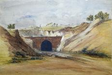 The Blatchford Viaduct, C1835 (Pencil with Wash on Paper)-John Cooke Bourne-Framed Giclee Print