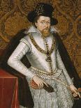 Portrait of King James VI of Scotland, James I of England (1566-1625)-John De Critz-Giclee Print