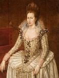 Portrait of Queen Anne of Denmark (1574-1619)-John De Critz-Giclee Print