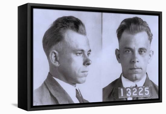 John Dillinger Mugshot, Ca. 1925-null-Framed Stretched Canvas