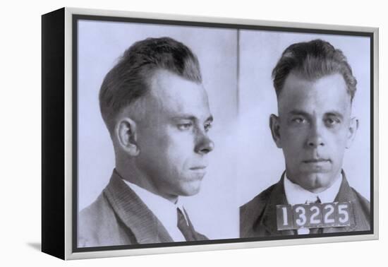 John Dillinger Mugshot, Ca. 1925-null-Framed Stretched Canvas