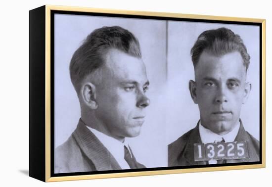 John Dillinger Mugshot, Ca. 1925-null-Framed Stretched Canvas