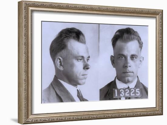 John Dillinger Mugshot, Ca. 1925-null-Framed Photo