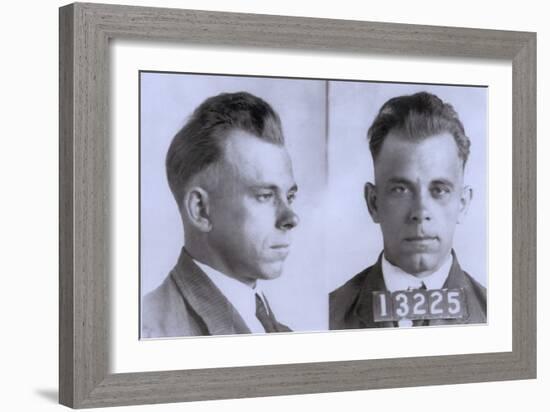 John Dillinger Mugshot, Ca. 1925-null-Framed Photo