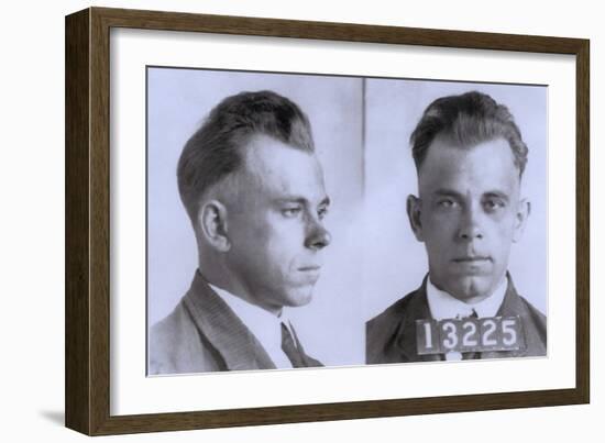 John Dillinger Mugshot, Ca. 1925-null-Framed Photo