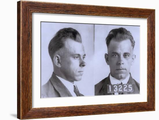 John Dillinger Mugshot, Ca. 1925-null-Framed Photo