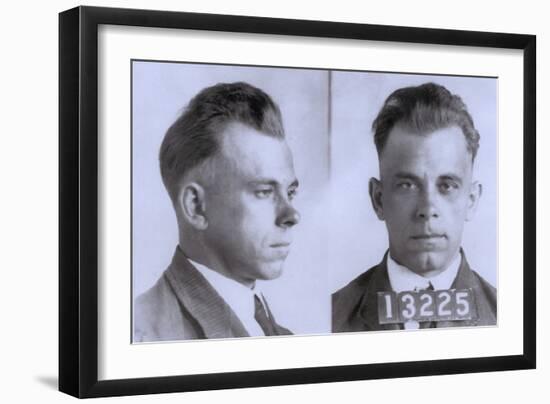 John Dillinger Mugshot, Ca. 1925-null-Framed Photo