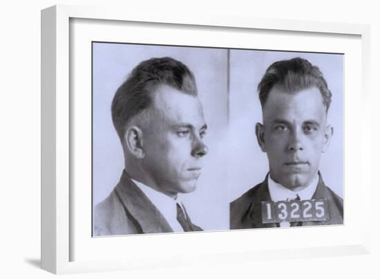 John Dillinger Mugshot, Ca. 1925-null-Framed Photo