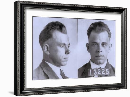 John Dillinger Mugshot, Ca. 1925-null-Framed Photo