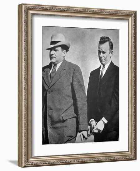 John Dillinger under Arrest in January 1934 (B/W Photo)-American Photographer-Framed Giclee Print