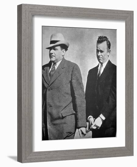 John Dillinger under Arrest in January 1934 (B/W Photo)-American Photographer-Framed Giclee Print