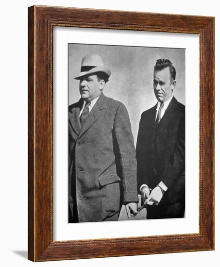 John Dillinger under Arrest in January 1934 (B/W Photo)-American Photographer-Framed Giclee Print